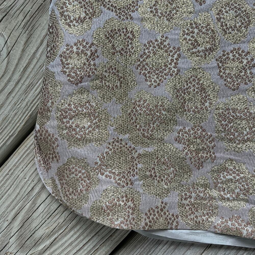 J.Crew Women's Gold Silk Blend Jacquard Printed Top Size 2 - Picture 3 of 7